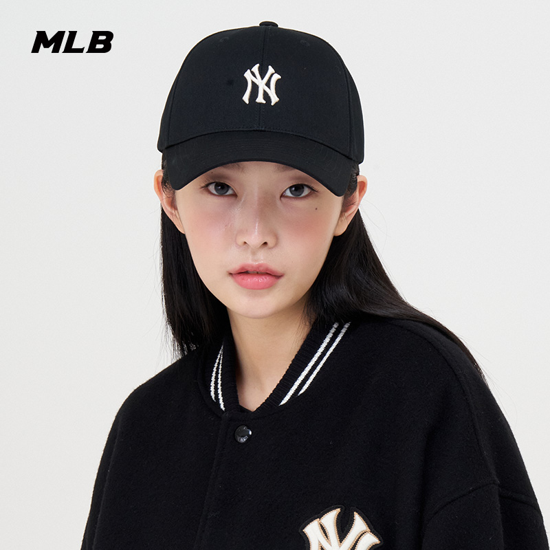 MLB官方虞书欣同款男女情侣硬顶棒球帽可调节遮阳帽23新款CP920 - 图1