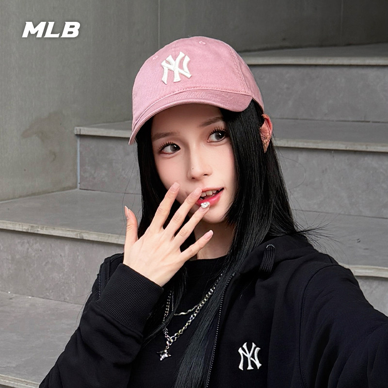 MLB官方 男女同款休闲运动韩系软顶棒球帽百搭鸭舌帽秋冬CP66