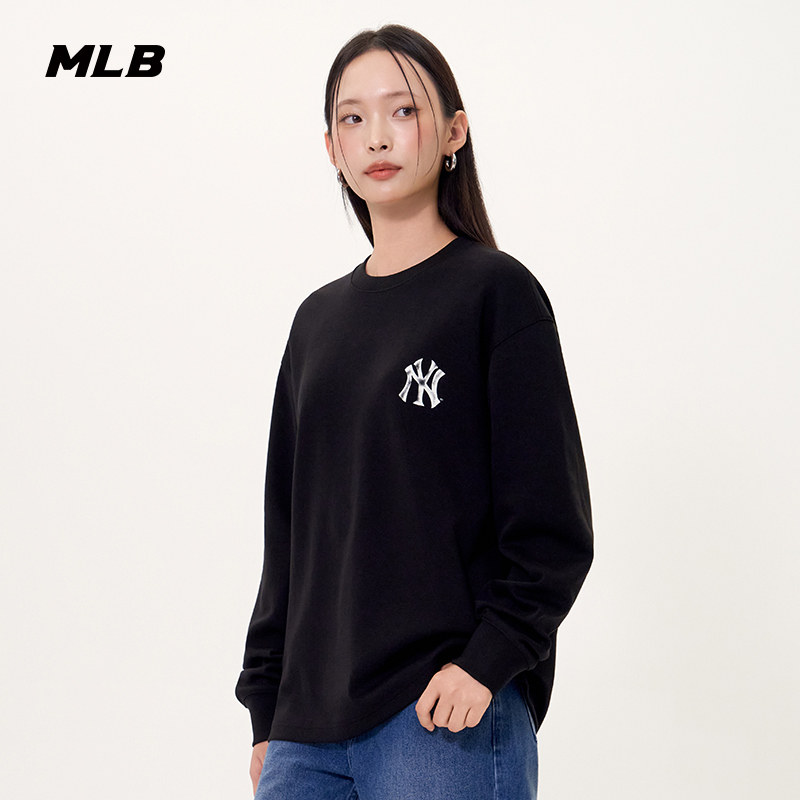 MLB官方 男女情侣时尚百搭街头风长袖T恤25秋季新款TSB21,淘宝优惠券,粉丝福利购,淘宝优惠卷