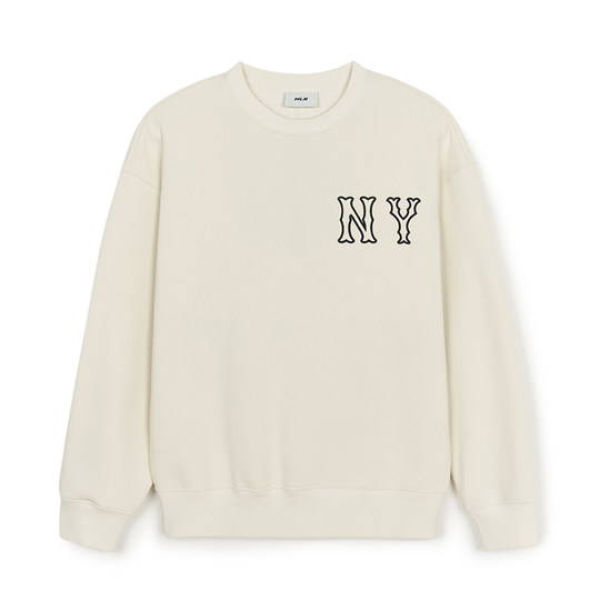 MLB官方 男女运动复古刺绣LOGO加绒宽松套头卫衣24冬季MTB31