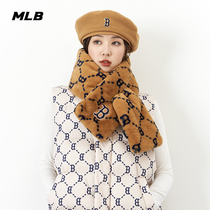 MLB Official Male And Female Lovers Retro Old Flowers Imitation Lamb Suede Scarves Fashion Casual 100 hitch winter MFM02