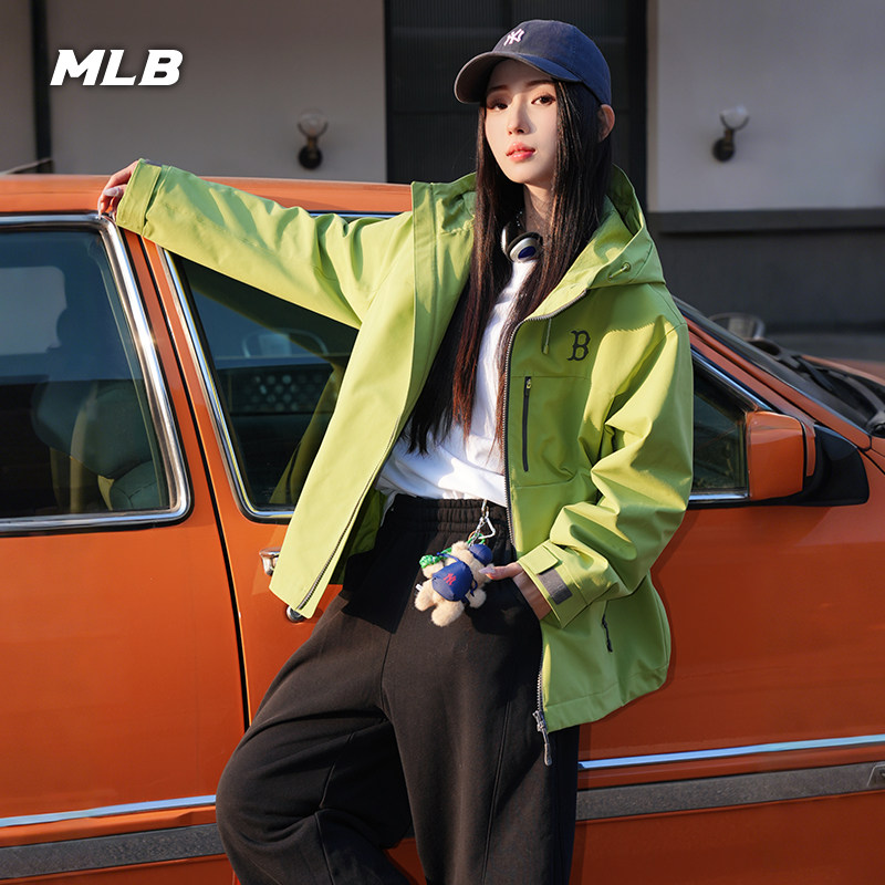 MLB官方 男女同款休闲时尚防水防污三防夹克外套26春季新款WJB03,淘宝优惠券,粉丝福利购,淘宝优惠卷