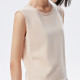 VGRASS lyocell silk cotton knitted sleeveless vest for women