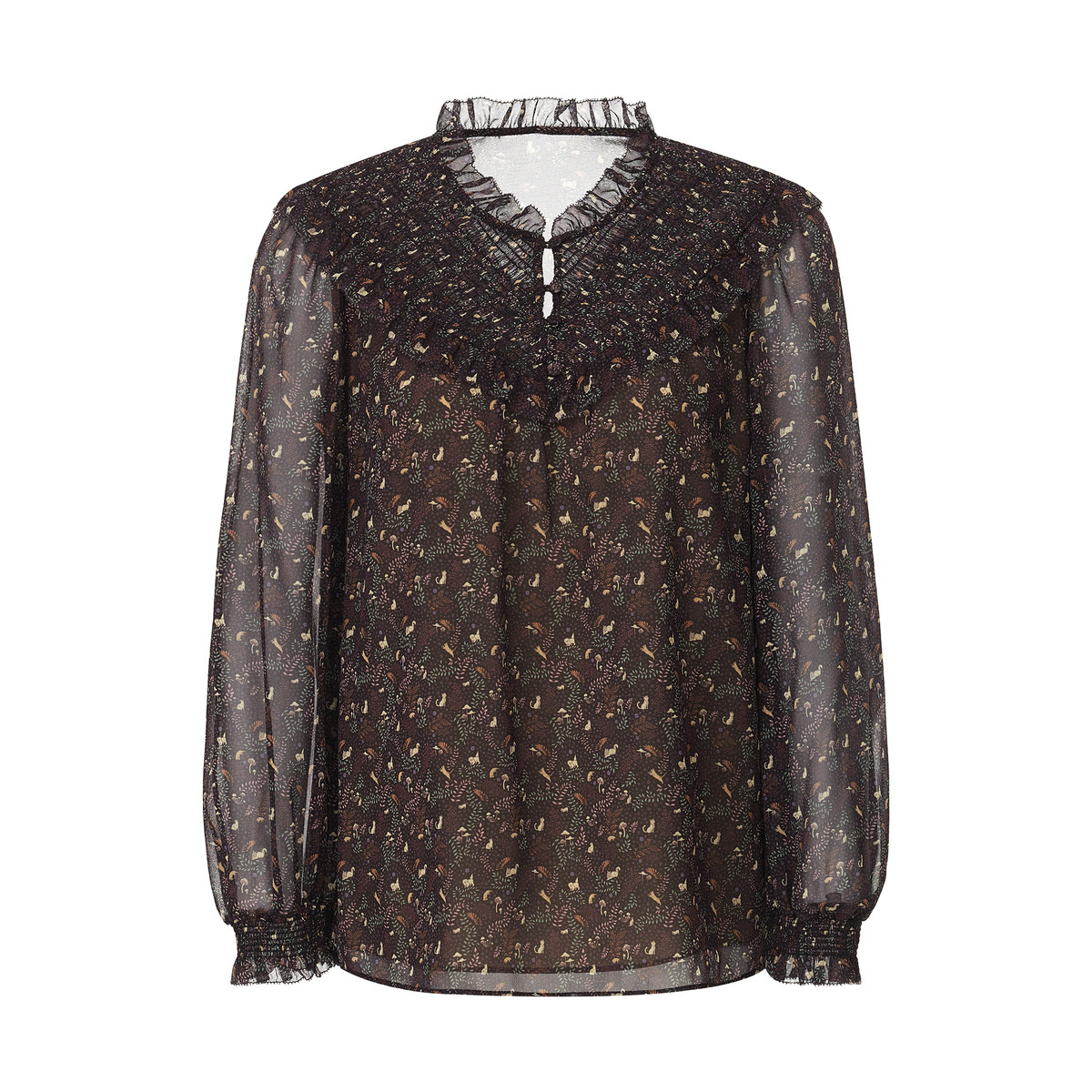 vgrass维格娜丝冬季新款印花衬衫 vgrass女装衬衫