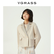 VGRASS vignanese spring new suit collar short for big coat VSDYN10440