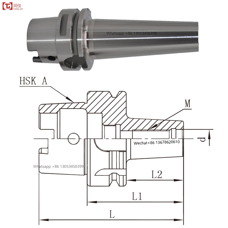 HSK63A HSK100A-LTM6 8 10 12 16锁牙刀柄 螺纹锁固刀柄 - 图3