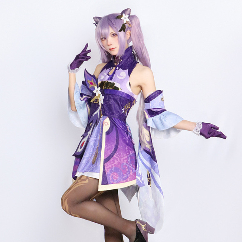 原神cos服二次元动漫游戏套装璃月七星刻晴cosplay服装女全套-图2