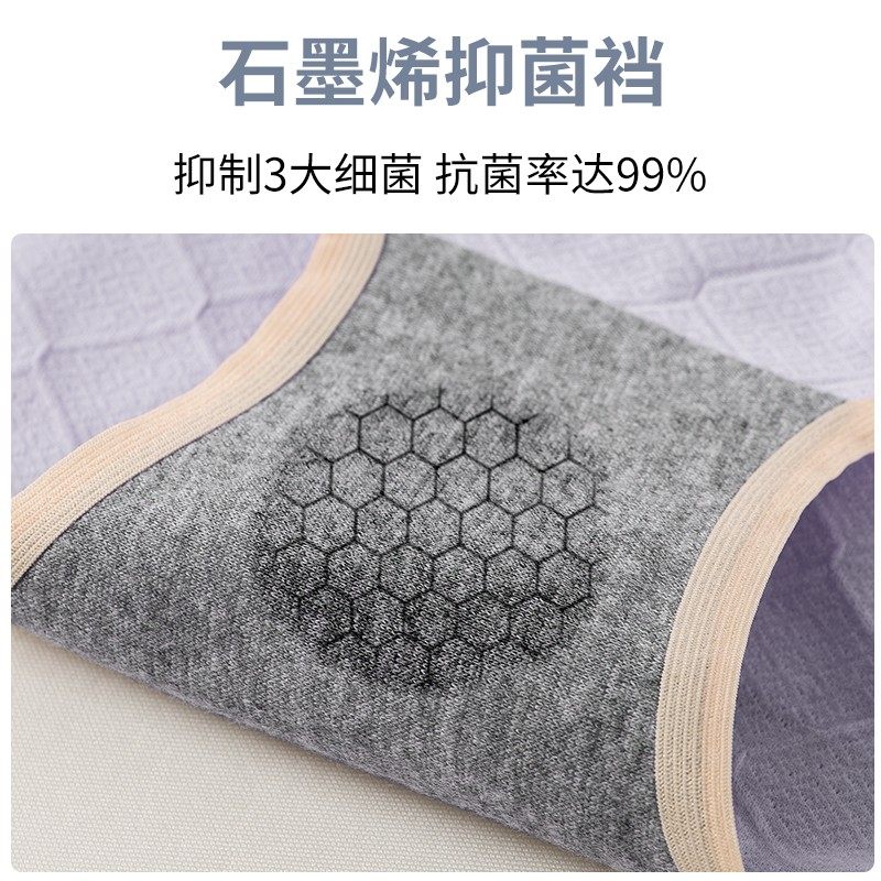 猫人内裤女士纯棉全棉质无痕提臀 猫人颖灿女三角裤