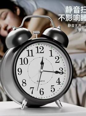 金属打铃闹钟学生专用2026新款可充电超大声静音床头宿舍起床神器