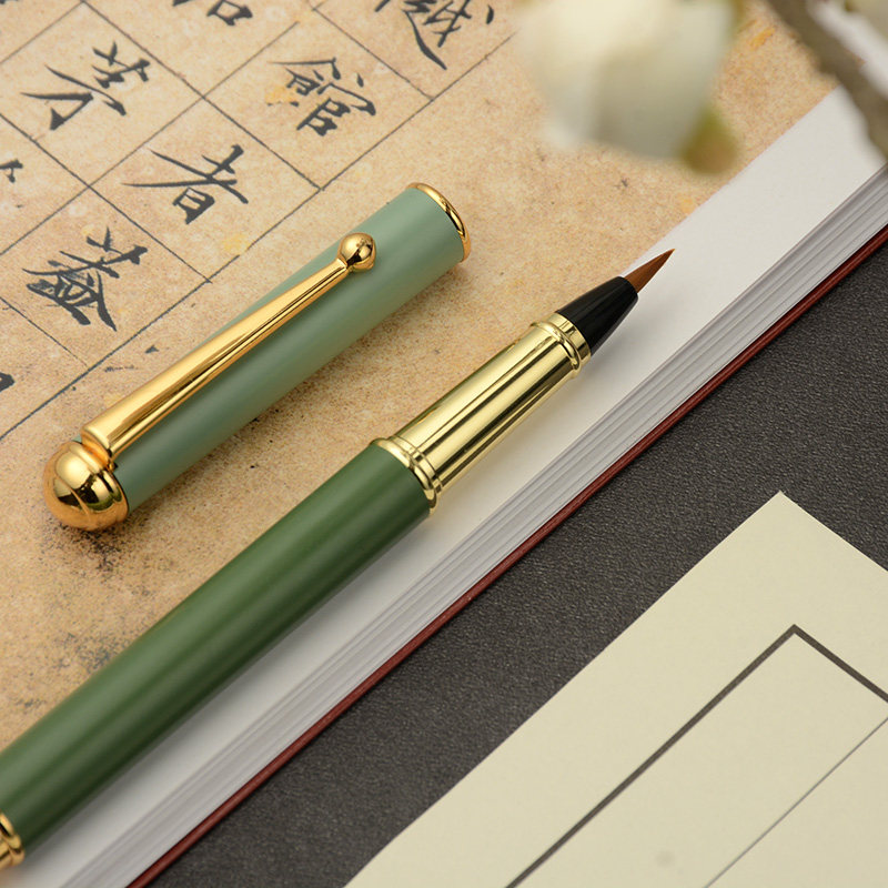 软笔钢笔式毛笔纯狼毫小楷软头笔可加墨便携式墨水替换墨囊初学者练字