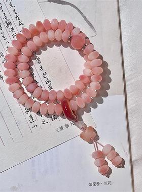 菩提手串奶油黄玉化菩提根手串女双圈转运莲蓬手链男盘玩文玩佛珠