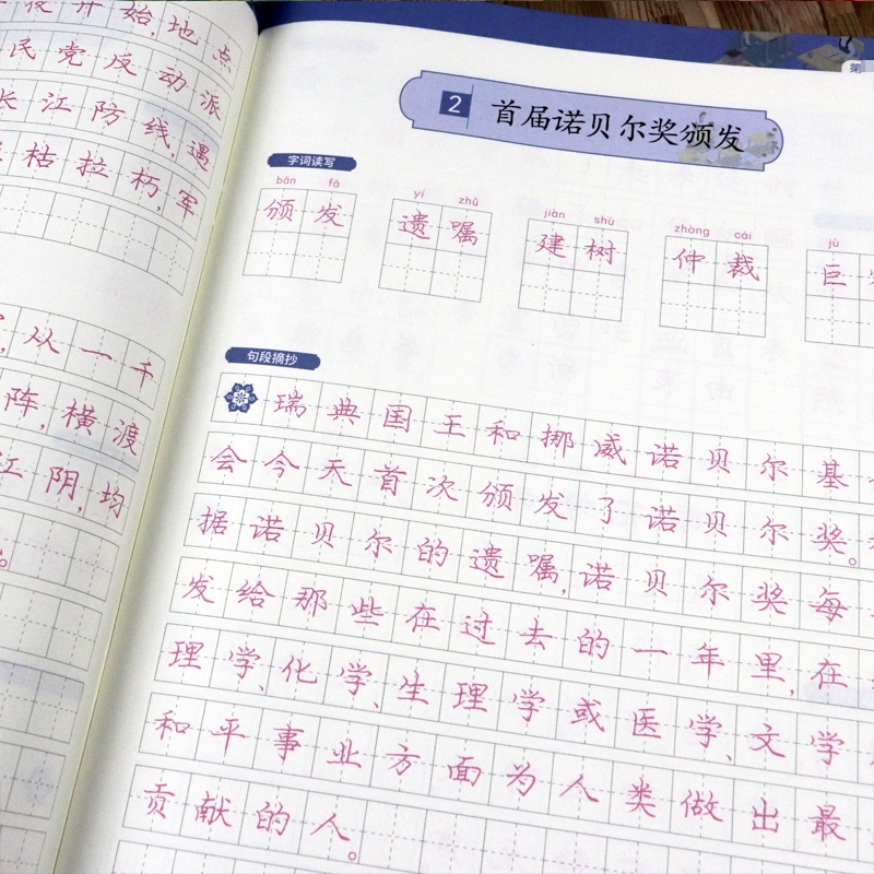 庞中华字帖七年级八年级上册下册人教版初中生楷书字帖初中生语文同步写字课课练中学生硬笔书法正楷体描红练字本庞中华钢笔练字帖 - 图3