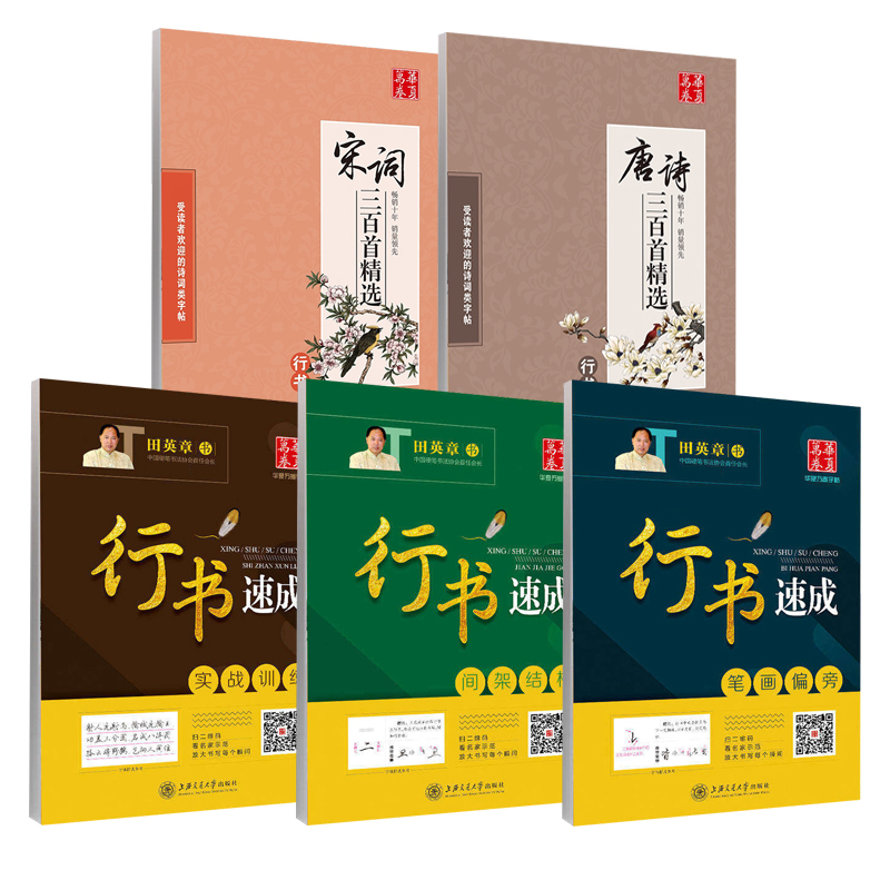 田英章行书字帖唐诗宋词三百首精选行书速成笔画偏旁硬笔书法男女生漂亮字基础入门大学生成人初学者公务员钢笔临摹练字帖华夏万卷 - 图3