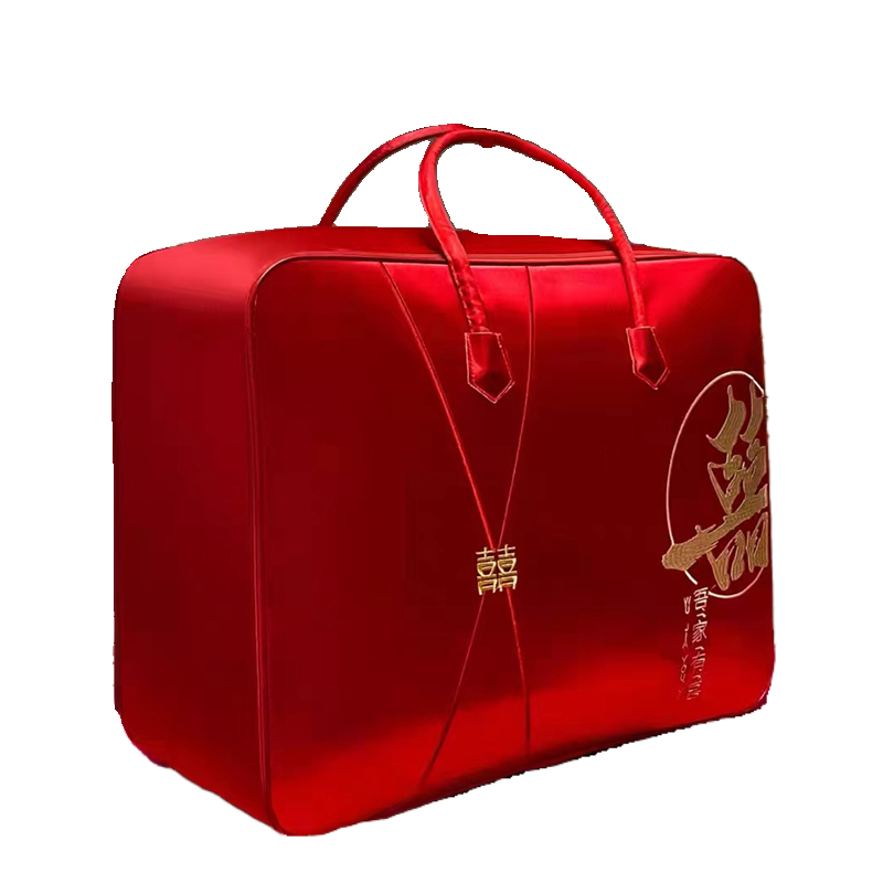 婚庆结婚装被子喜袋陪嫁手提袋喜被收纳袋刺绣红色刺绣款牛津布袋,淘宝优惠券,粉丝福利购,淘宝优惠卷