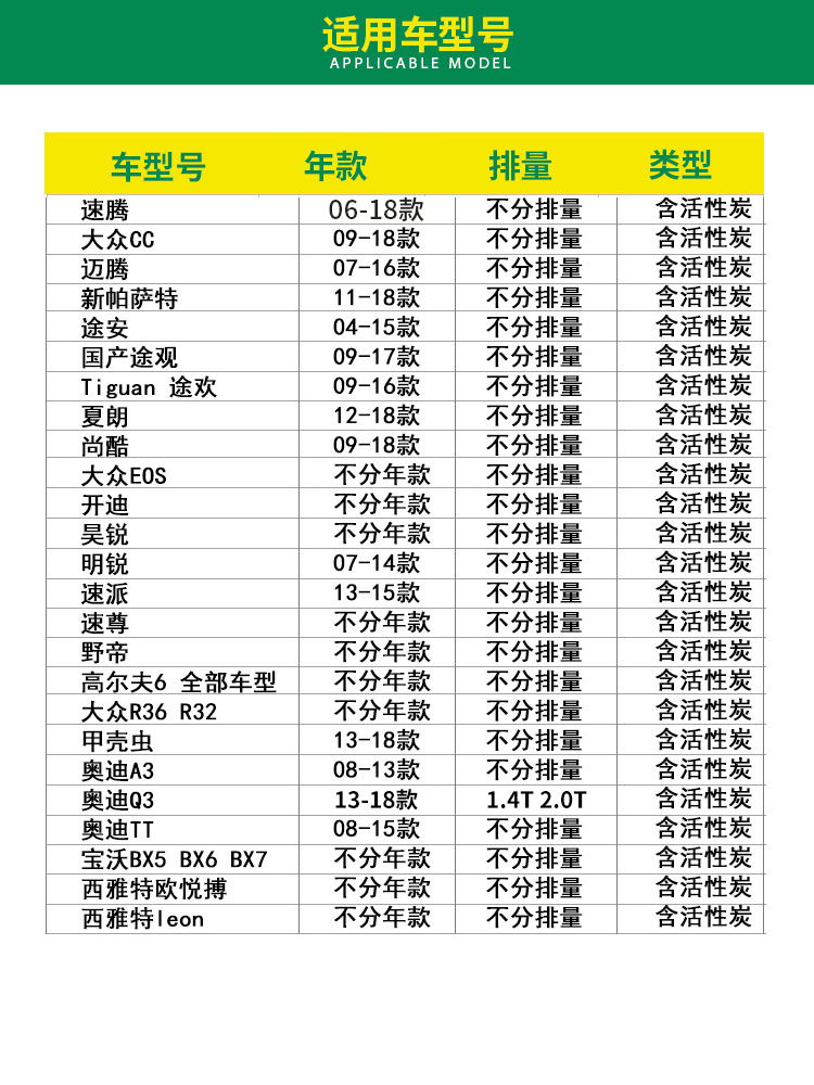 曼牌滤清器CUK2939活性炭空调滤适用大众迈腾速腾帕萨特明锐途观 - 图1