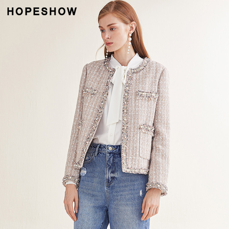 红袖outlets小香风hopeshow短上衣 红袖outlets店短外套