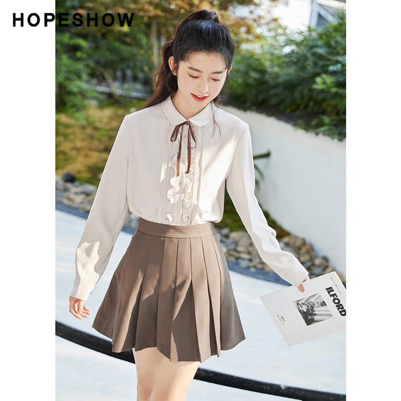 红袖outlets港风少女雪纺衫衬衫 红袖outlets店衬衫