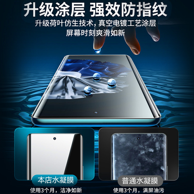 适用opporeno10钢化膜reno10pro手机膜reon10pro+水凝膜新款防窥rone10曲面全包por十全屏roen保护全胶软贴膜 - 图2