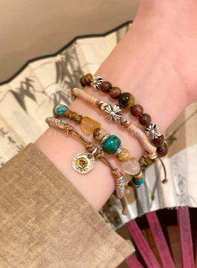 美拉德双层叠戴串珠手链