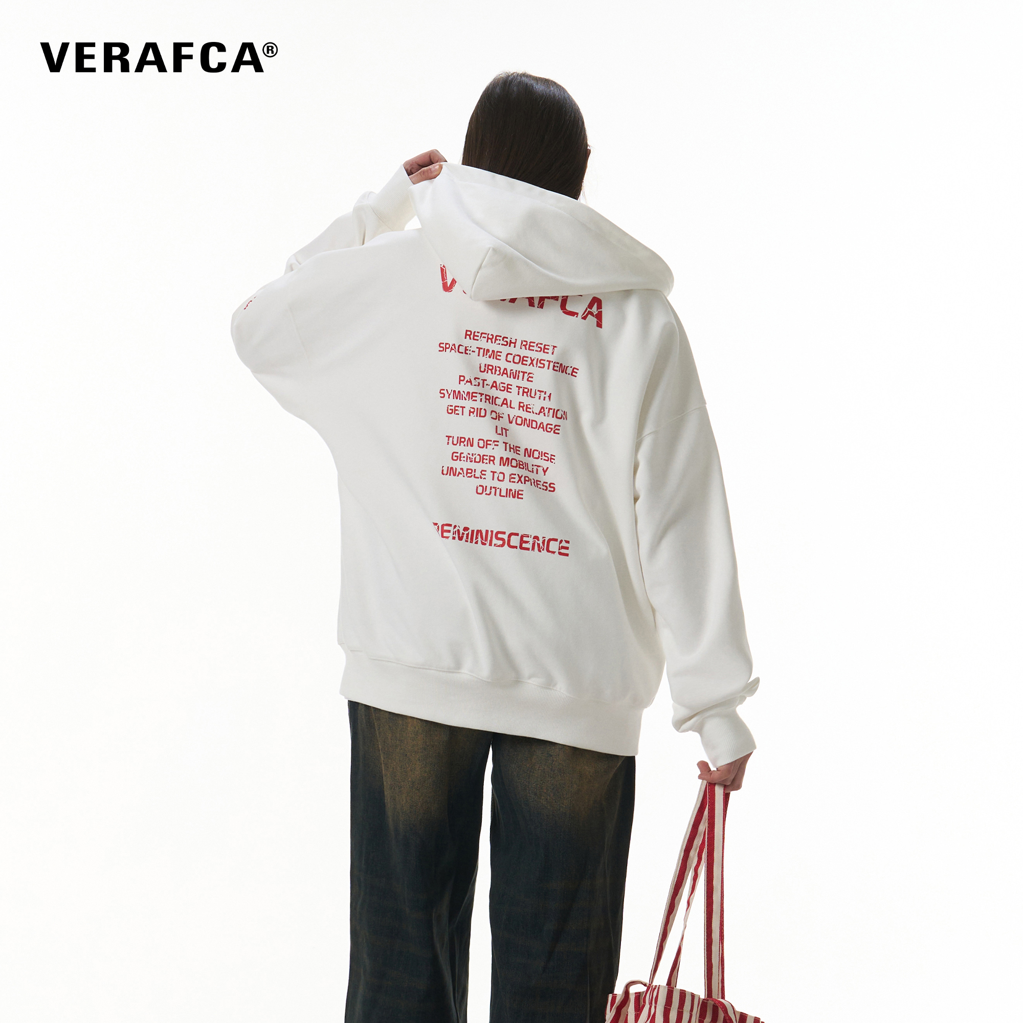 VFC/VERAF CA言论者连帽卫衣个性设计感上衣时尚宽松休闲外套潮 - 图1
