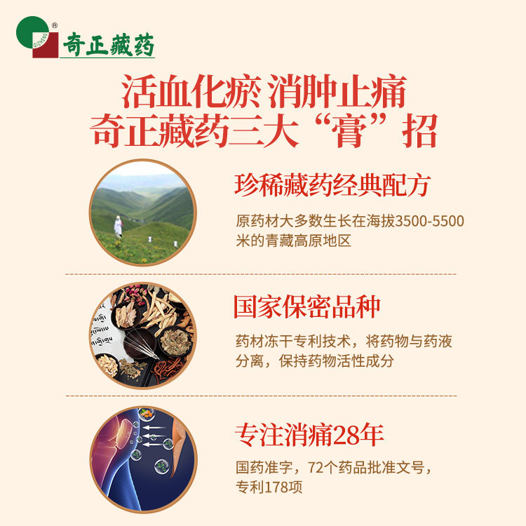 奇正10正品风湿类肩周炎消痛贴膏 奇正医药风湿骨外伤