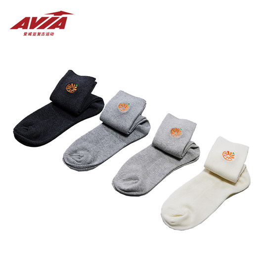 Avia Aiwei Ju 991-Serie Retro Classic Classic Mid-Tube Socken Casual Sports Socken