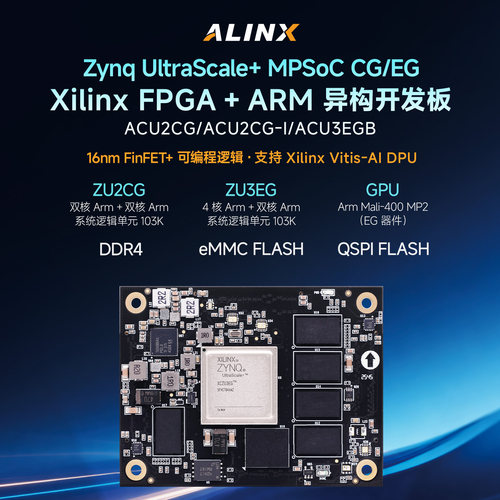 FPGA核心板ALINX Xilinx Zynq UltraScale+ MPSoC XCZU3EG ZU2CG - 图0