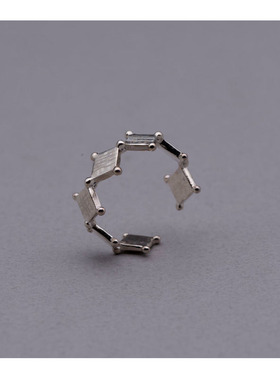 SUTP 冷淡风几何戒指2025新潮开口女食指戒简约百搭潮女