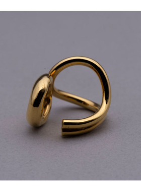 SUTP 2025新款高级感指环潮简约冷淡风不规则开口戒指女