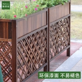 Ресторан Crushed Siege Outdoor Flower Box Anti -Corrosion Wood Grid Grid Stand Shop Partition Цветочный забор цветочный бассейн
