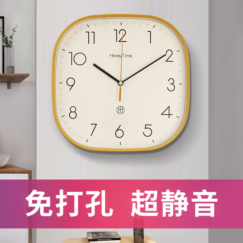现代免打孔简约网红客厅家用挂钟 尊奈尔挂钟