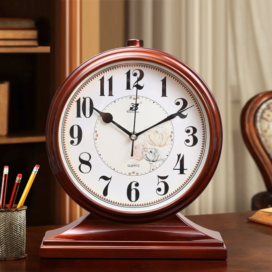 2025新款时钟摆台式桌面客厅大号座钟表台钟装饰高级夜光摆件钟表