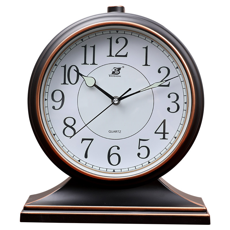 夜光静音家用时尚客厅摆件桌面座钟 尊奈尔座钟