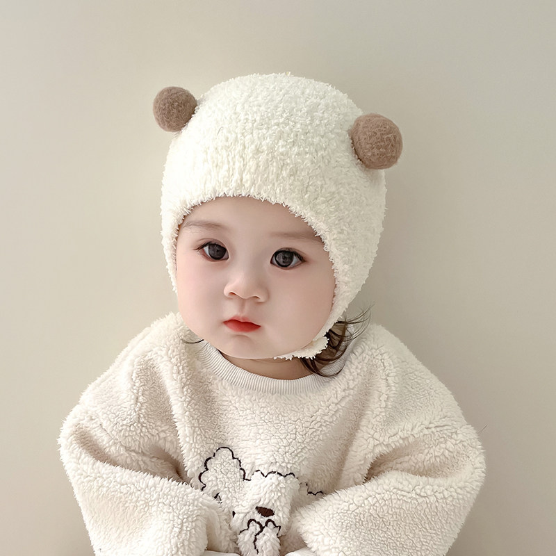 婴儿帽子0一1岁秋冬款女宝宝包头帽可爱超萌秋冬季保暖女孩护耳帽,淘宝优惠券,粉丝福利购,淘宝优惠卷