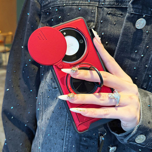 适用荣耀X60Pro磁吸支架手机壳X60滑盖镜头X50指环全包X40防摔保护套X9a简约纯色X9b磨砂X9c金属全包防摔新款 - 图2