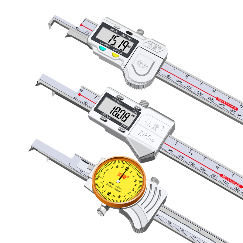 恒量带表内槽宽数显卡尺内槽距离尺0-150mm孔内沟槽宽度游标卡尺