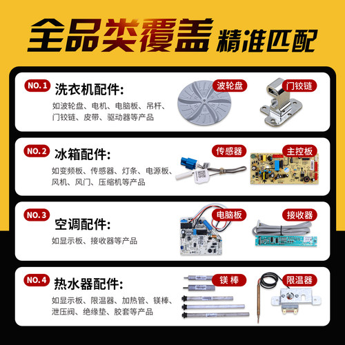适用云米小米滚筒洗衣机WD10S W10S W10SA三脚架三角架轴承水油封 - 图1