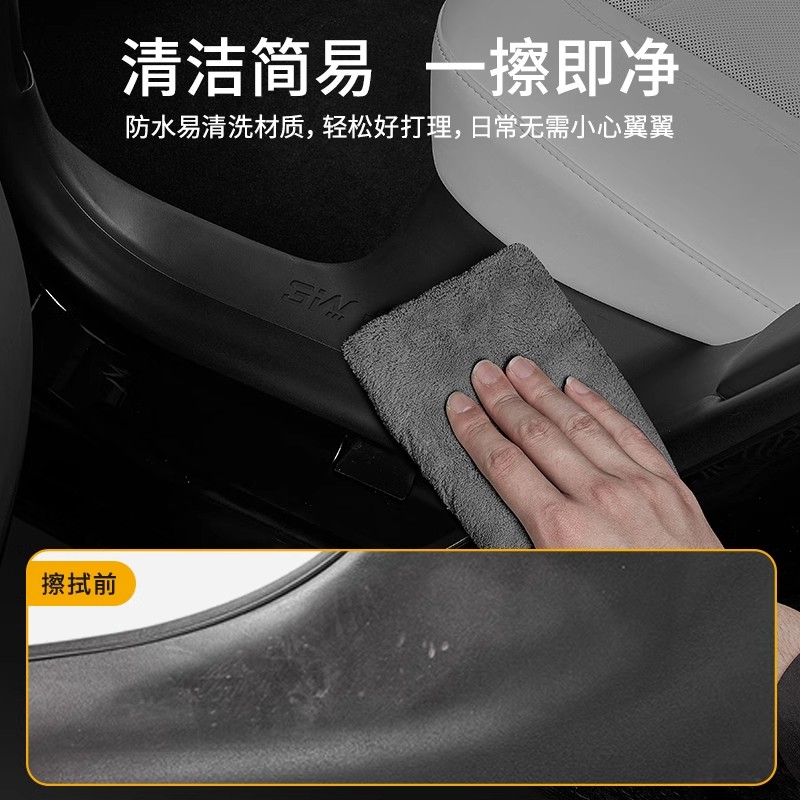 3W适用特斯拉model 3焕新版专用门槛条迎宾踏板防踩TPE门槛保护条-图1
