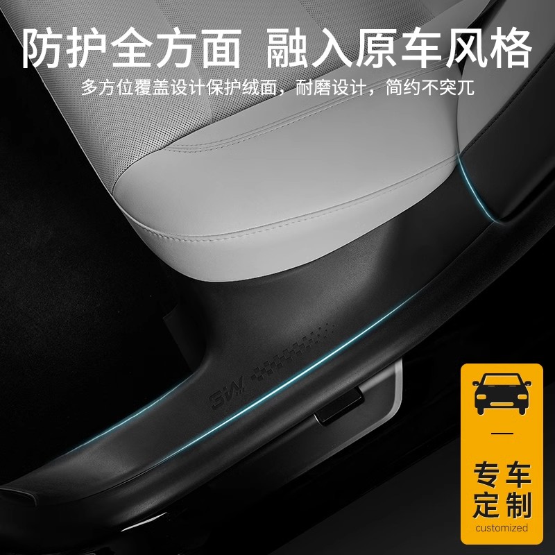 3W适用特斯拉model 3焕新版专用门槛条迎宾踏板防踩TPE门槛保护条-图0
