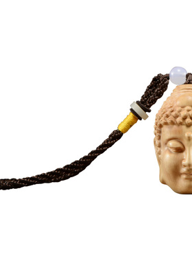 黄杨木雕一念之间佛头q吊坠实木质手工雕刻工艺品文玩手把件男随