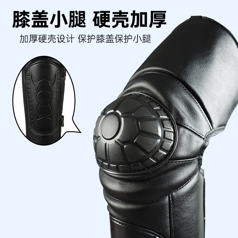 冬季电动车护膝骑行护具摩托车加绒保暖防风膝盖老寒腿护腿男女士