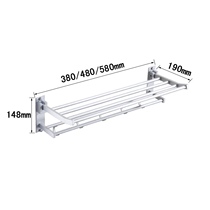 Japan Purchase Exploits Space E Aluminum Towel Rack Multifunction Folding Shelf 40 40 50 60 70 70 Bathroom Pendant