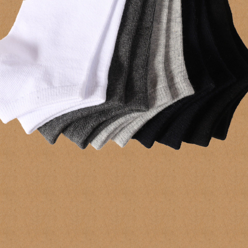 三分田10双四季棉弹力吸汗短筒男袜 三分田短袜