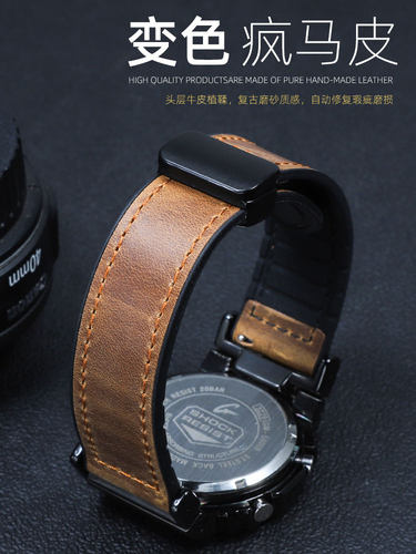 适配卡西欧DW5600/M5610/GA100/110/DW5635/GW-B5600磁吸扣手表带 - 图0
