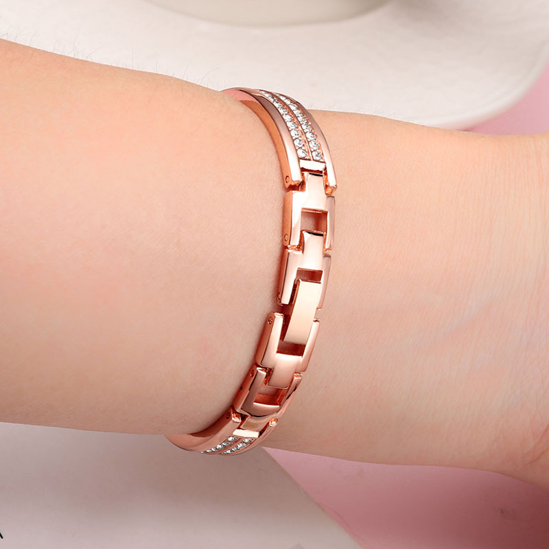 适配天梭1853手表带钢带女款卡森T085 T129 T006精钢镶钻表链14mm - 图3