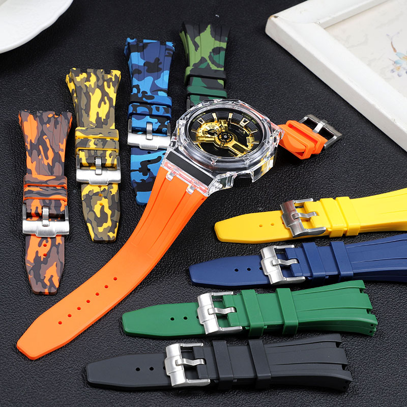 硅胶表带表壳适配卡西欧G-shock GA110 100 GAX100黑金改装手表带