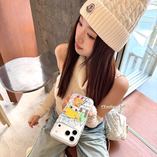 由里公园ins可爱涂鸦奈良美智小狗插画17适用17pro苹果17ProMax手机壳iPhone16全包14新款16Promax保护套13女 - 图3