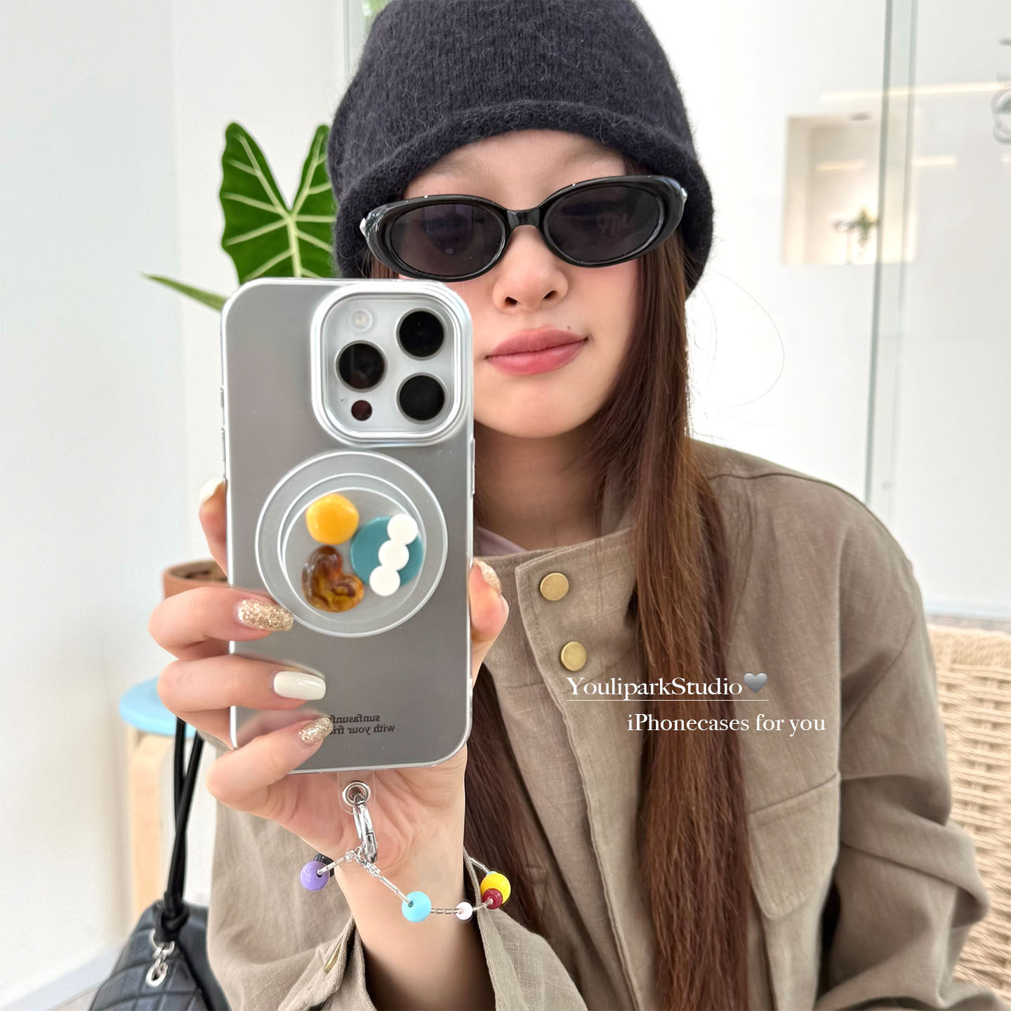 由里公园ins高级感电镀银立体宝石磁吸支架16适用17pro苹果17ProMax手机壳iPhone16全包14新款16Promax保护套,淘宝优惠券,粉丝福利购,淘宝优惠卷