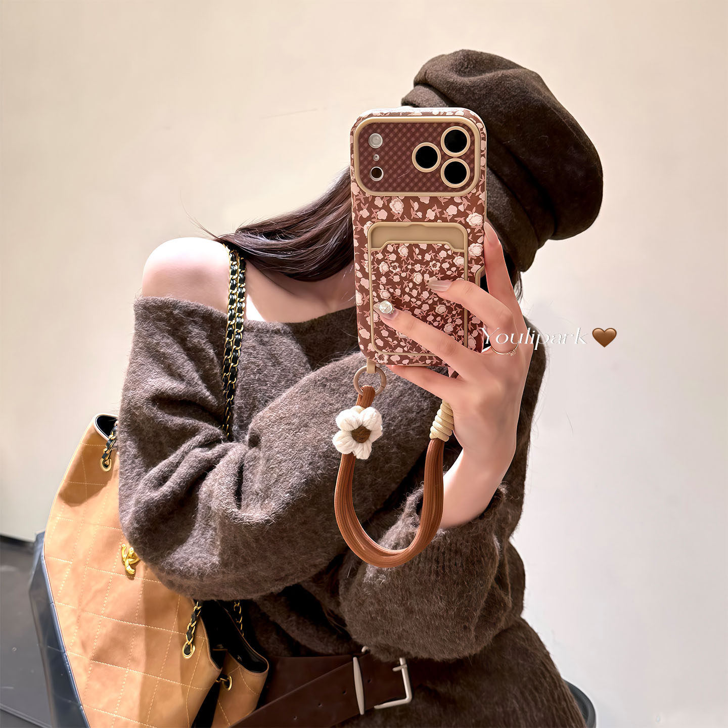 由里公园ins韩系秋冬复古美拉德小碎花挂绳适用17pro苹果17ProMax手机壳iPhone16全包14新款16Promax保护套女,淘宝优惠券,粉丝福利购,淘宝优惠卷