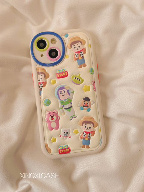 Cute anime Toy Story ເຫມາະສໍາລັບ Apple 14 ກໍລະນີໂທລະສັບມືຖື iPhone13ProMax ໃຫມ່ 12 ຕ້ານການຕົກ soft shell 11 ຍິງ 14pro silicone 13pro high-end niche all-inclusive protective cover